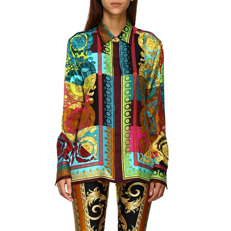 versace blouse for women|versace tops women's.